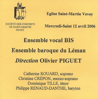 Pochette du CD de 2006
