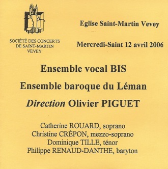Pochette du CD de 2006